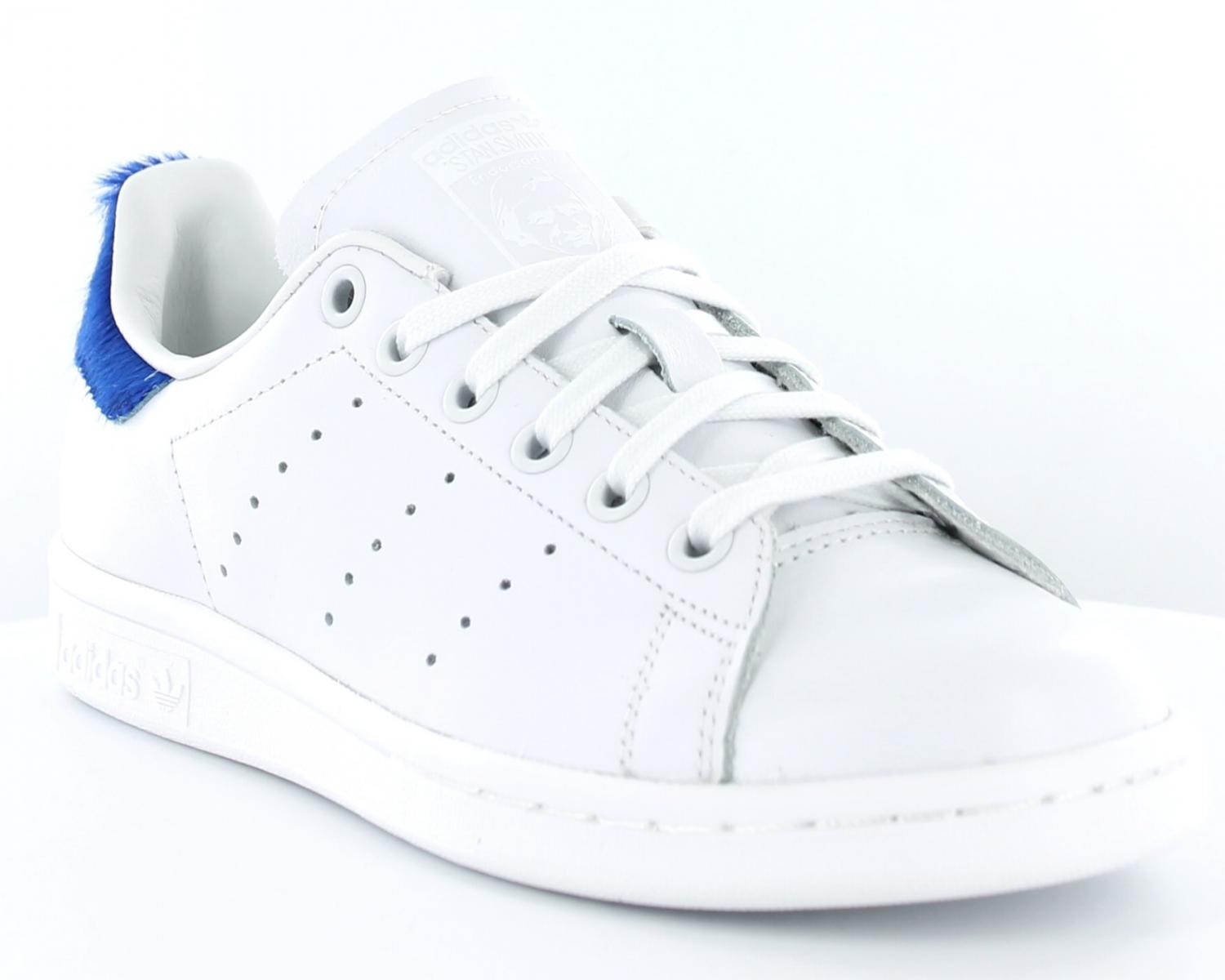 adidas stan smith blanc bleu femme